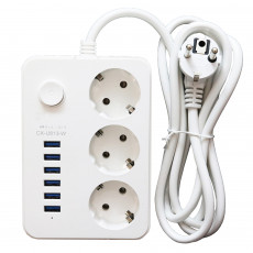 سه راهی برق و شارژر USB مدل CXU613